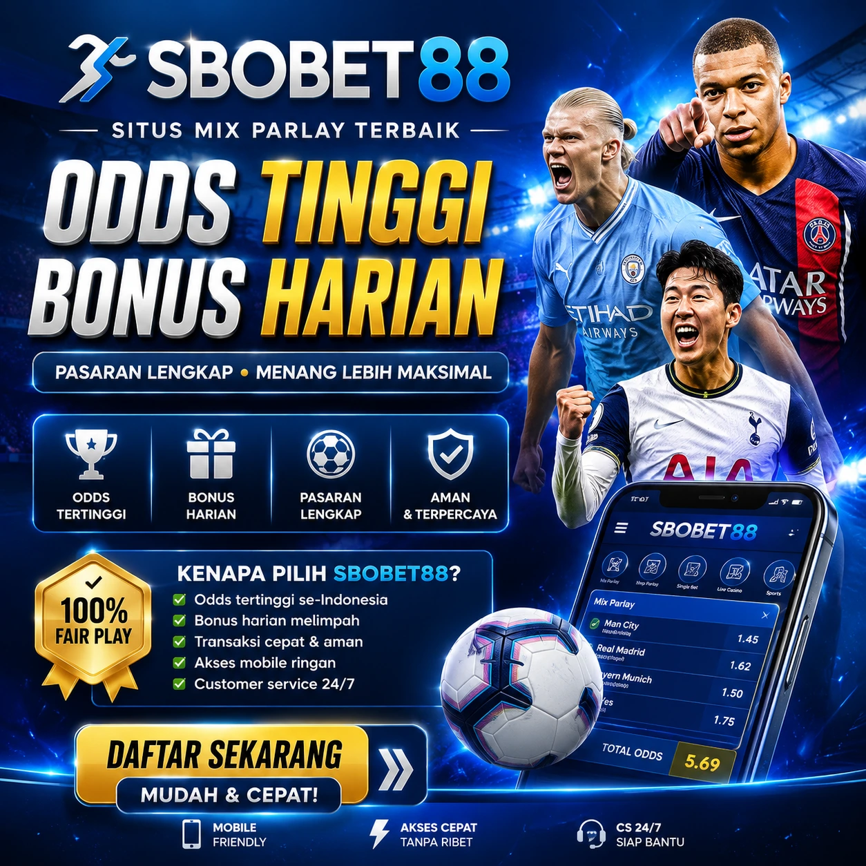 SBOBET88 – Situs Mix Parlay Terbaik Odds Tinggi Bonus Harian